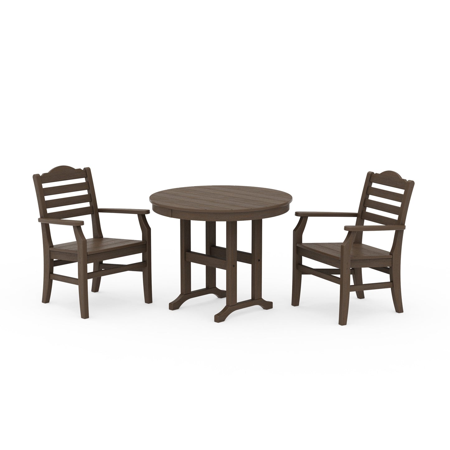 POLYWOOD Savannah 3-Piece Farmhouse Dining Set — Kona