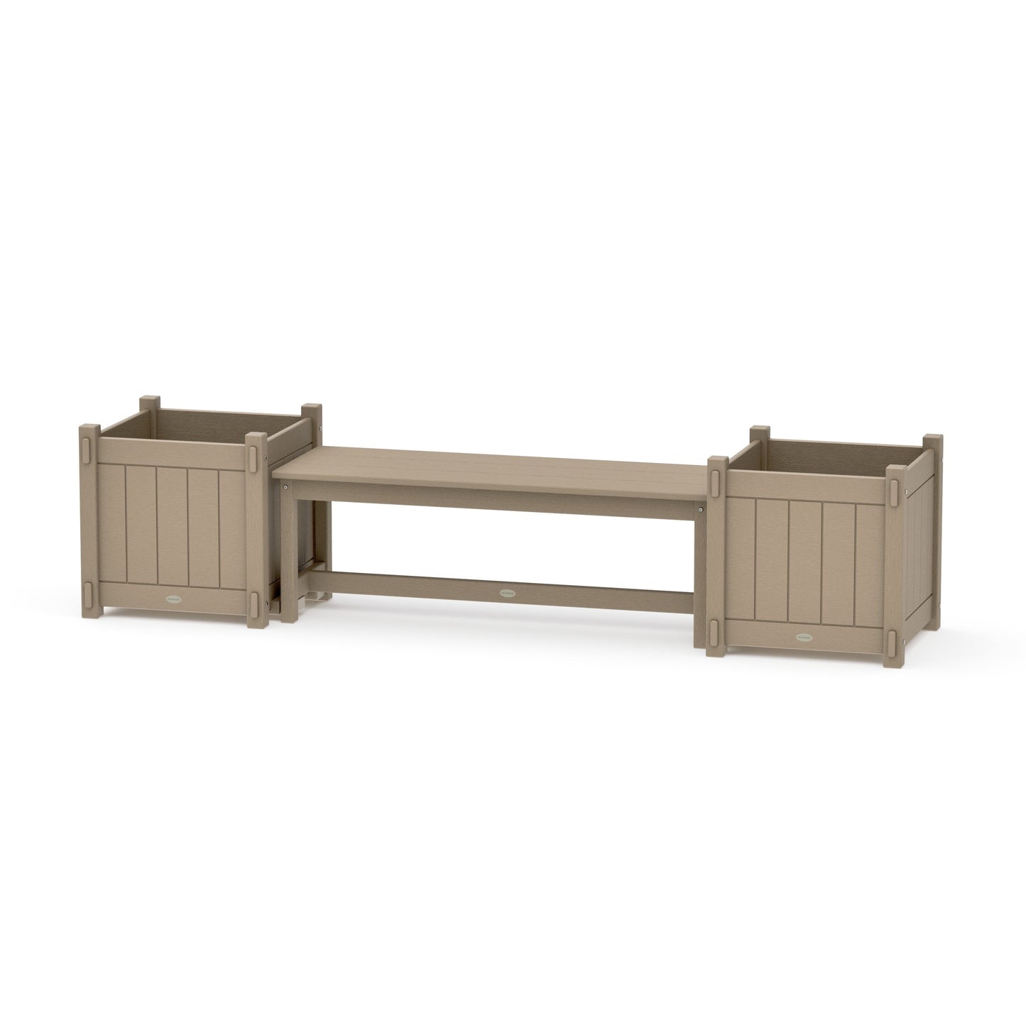 POLYWOOD 48" Vineyard Straight Planter Bench Set - Large — Vintage Sahara