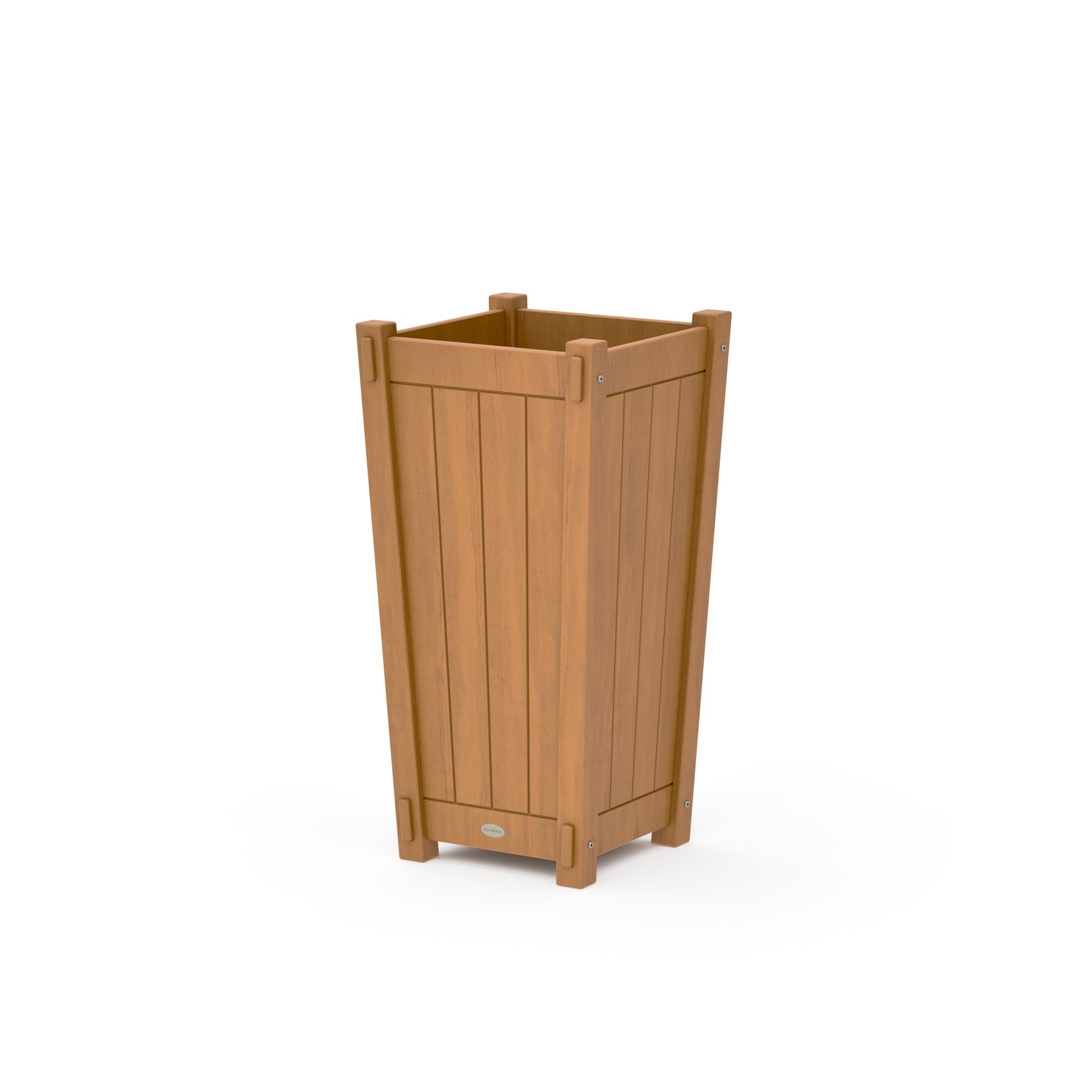POLYWOOD Vineyard Tapered Square Planter Box — Natural
