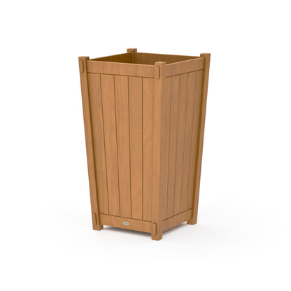 POLYWOOD Vineyard Large Tapered Square Tall Planter Box — Natural