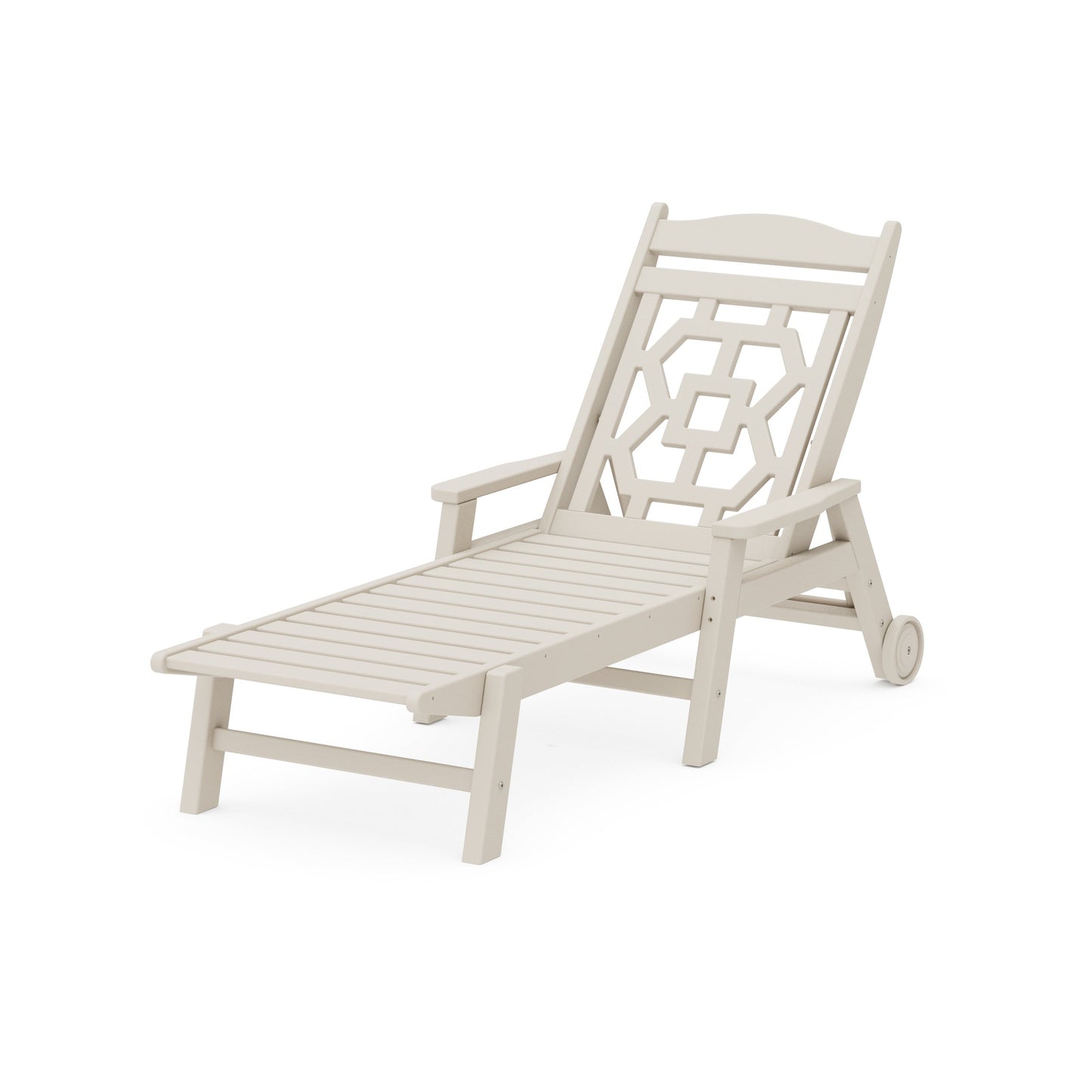 POLYWOOD Chinoiserie Chaise Lounge — Sand