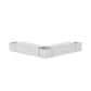 POLYWOOD 60" Vineyard L- Shaped Planter Storage Bench Corner Set — Vintage White