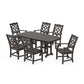POLYWOOD Chinoiserie Arm Chair 7-Piece Dining Set — Vintage Coffee