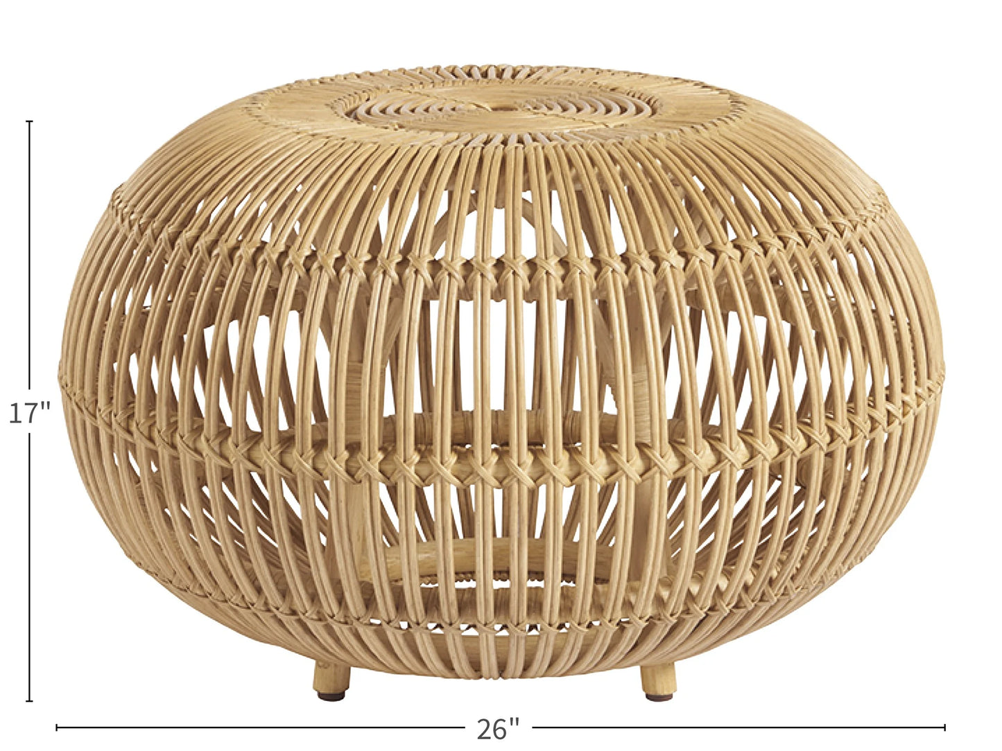 UNIVERSAL - ESCAPE-COASTAL LIVING HOME SMALL RATTAN SCATTER TABLE