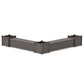 POLYWOOD 72" Nautical L- Shaped Planter Storage Bench Corner Set- Large — Driftwood