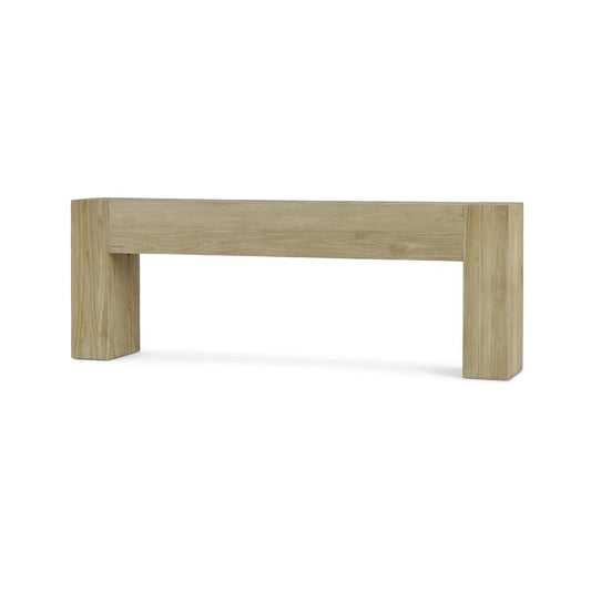 Bramble Tuscan Rustic Distressed Teak Console in Teak Natural with Weathered Teak Distressing