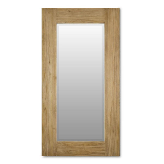 Bramble Tuscan Rustic Distressed Teak Large Mirror in Teak Natural with Weathered Teak Distressing