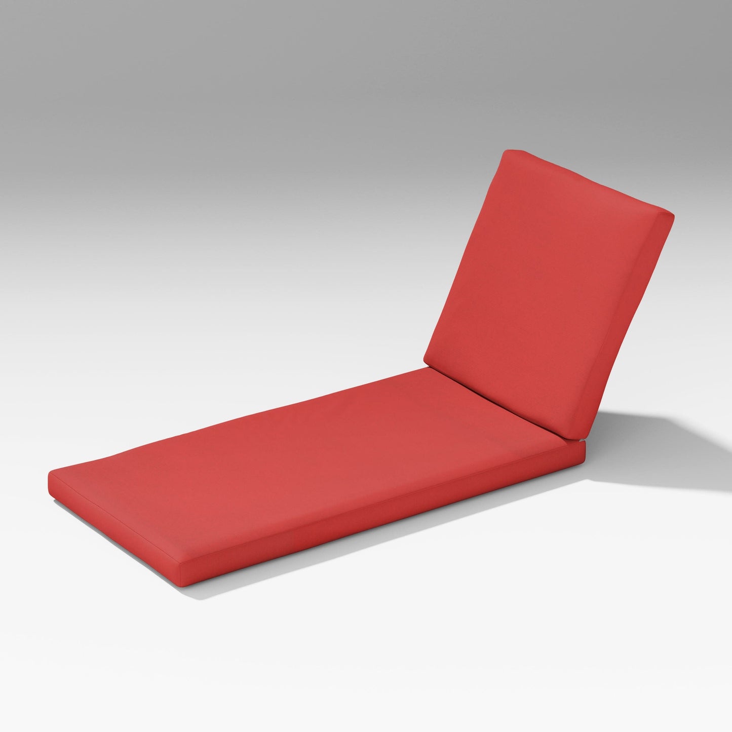 POLYWOOD Latitude Chaise Lounge Full Cushion — Crimson Linen