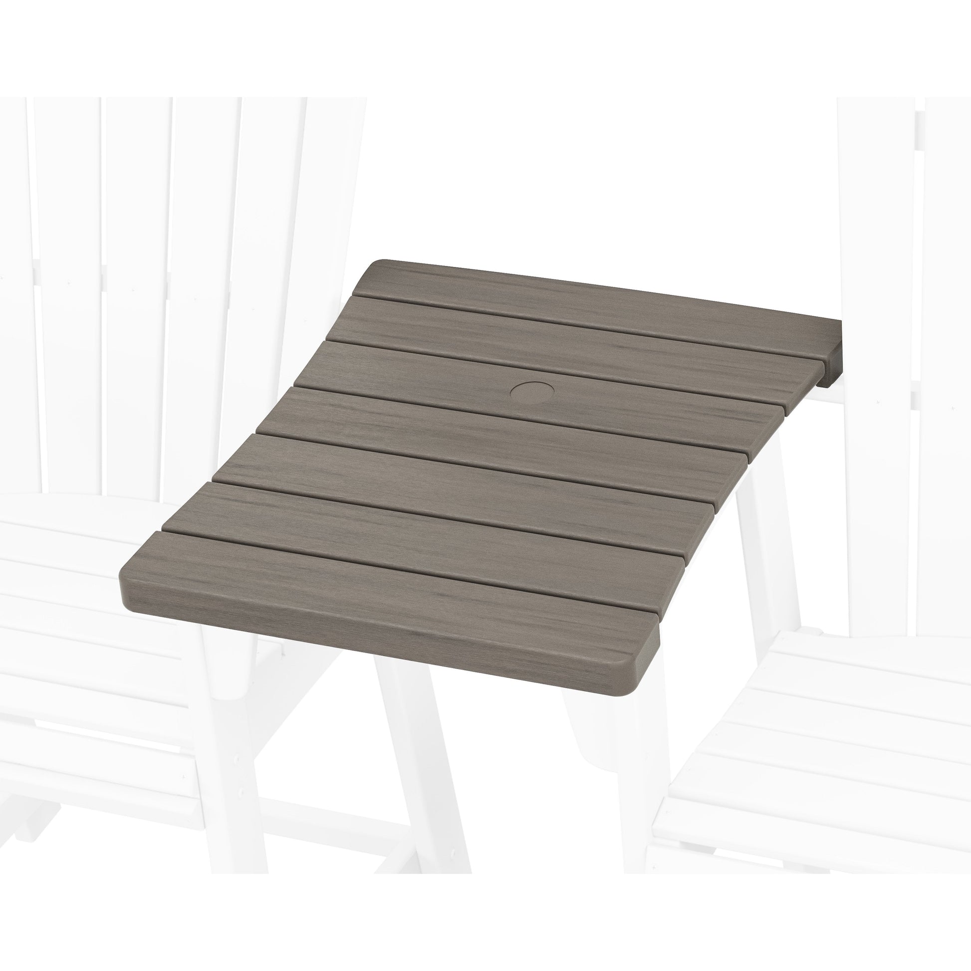 POLYWOOD 600 Series Straight Adirondack Dining Connecting Table — Driftwood