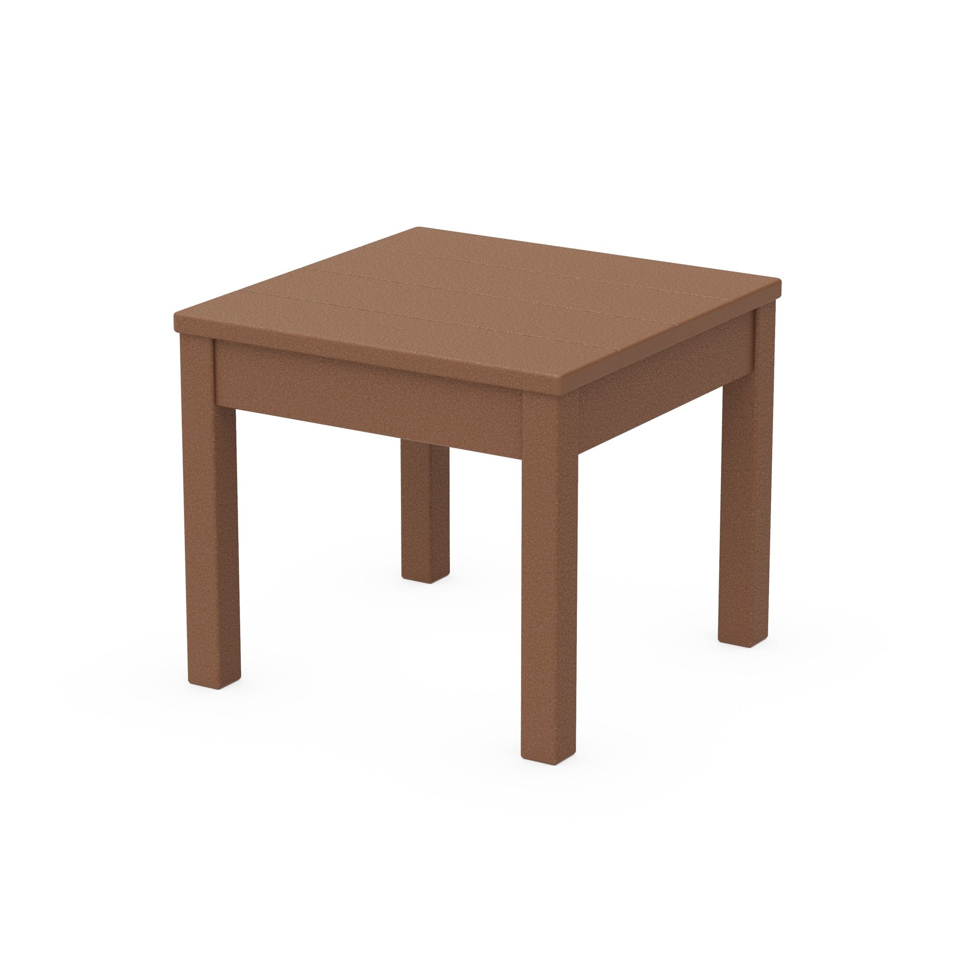 POLYWOOD 22" Square End Table — Teak