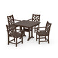 POLYWOOD Chippendale 5-Piece Farmhouse Trestle Arm Chair Dining Set — Kona