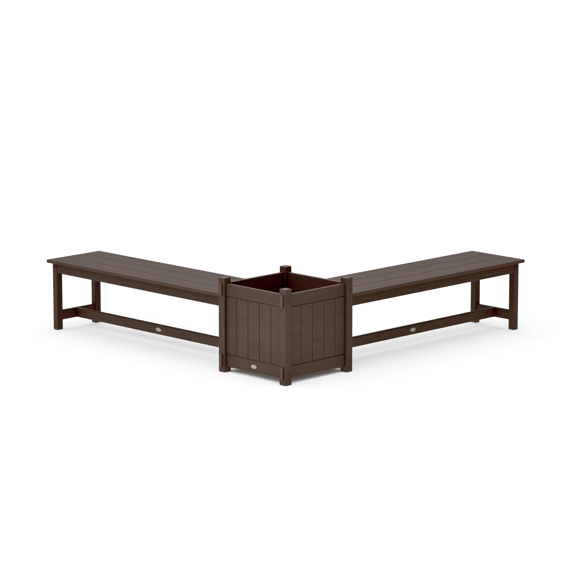 POLYWOOD 60" Vineyard L- Shaped Planter Bench Set- Large — Kona