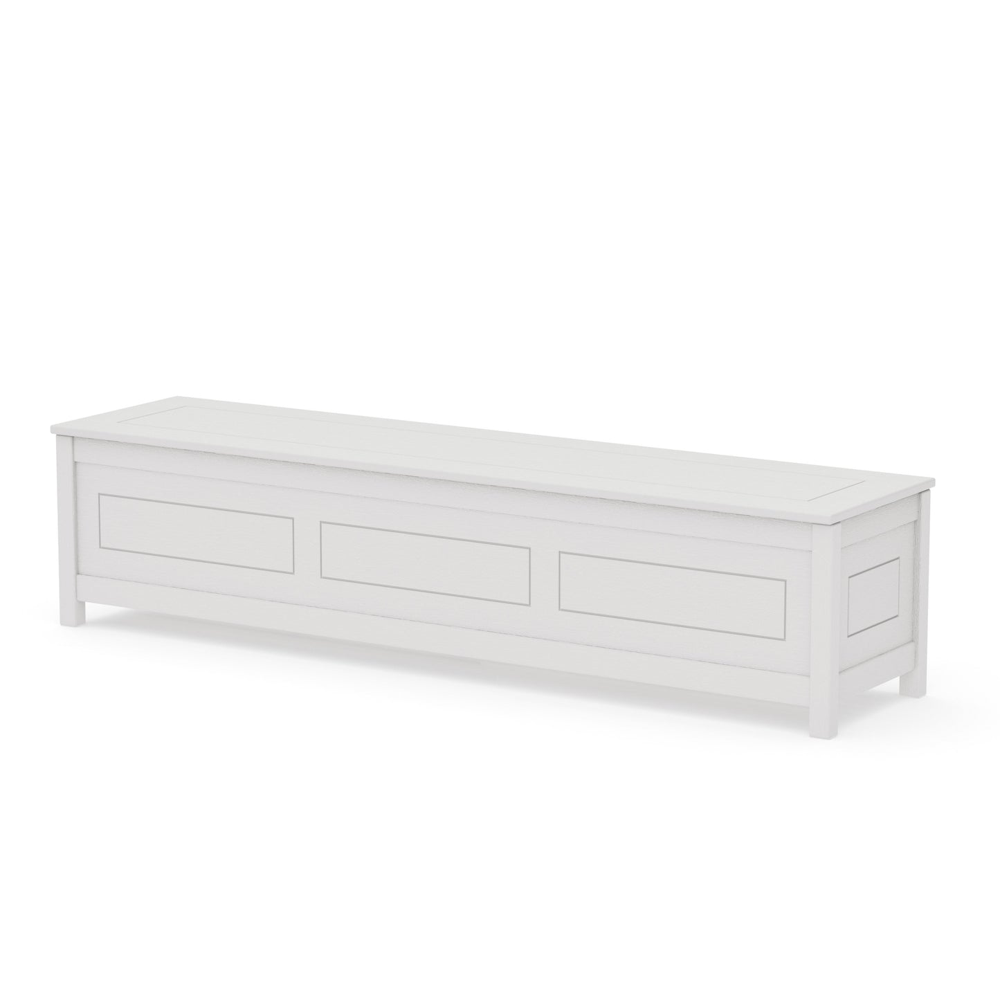 POLYWOOD Country Living 72" Storage Bench — Vintage White