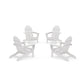POLYWOOD 4-Piece Classic Adirondack Conversation Set — Vintage White
