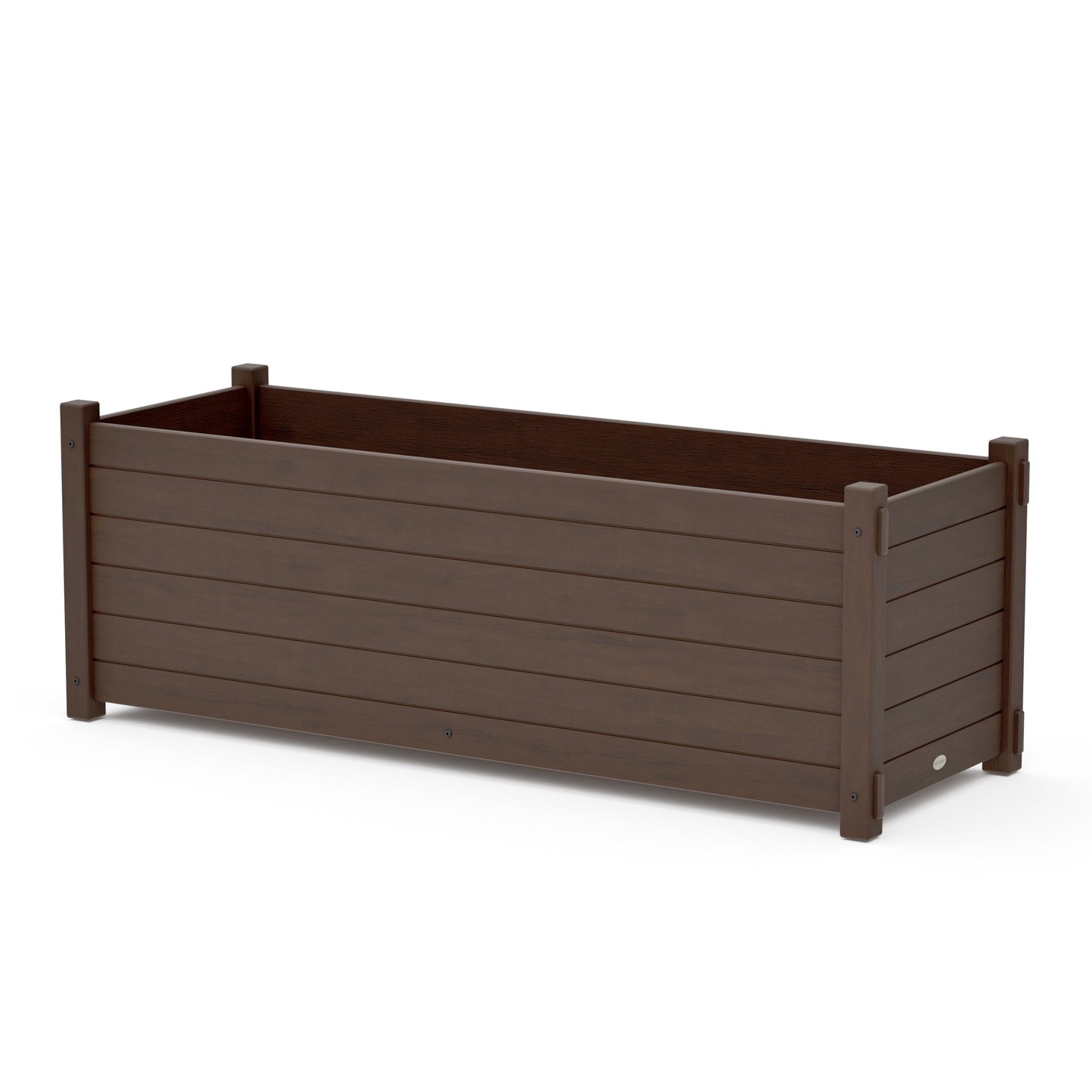 POLYWOOD Nautical Large Rectangle Triple Planter Box — Kona