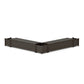 POLYWOOD 72" Nautical L- Shaped Planter Storage Bench Corner Set — Vintage Coffee