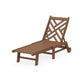 POLYWOOD Chippendale Chaise with Wheels — Teak