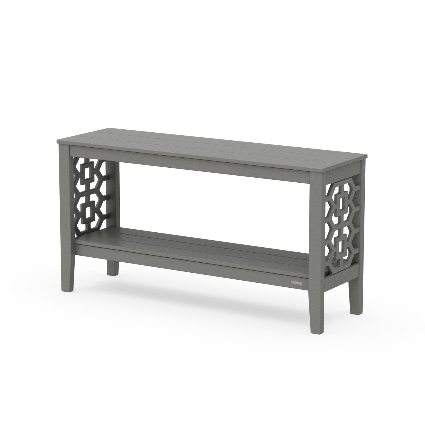 POLYWOOD Chinoiserie 56" Console Table — Slate Grey