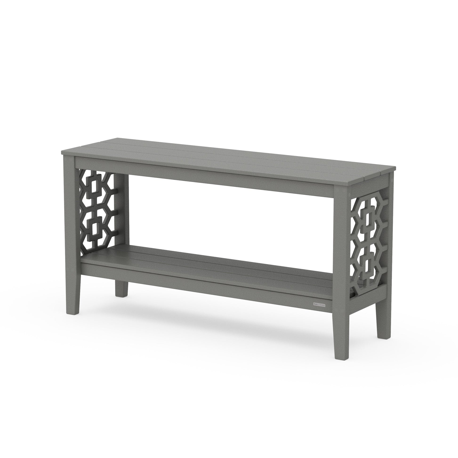 POLYWOOD Chinoiserie 56" Console Table — Slate Grey