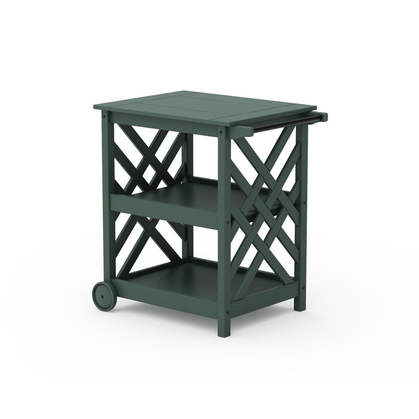 POLYWOOD Wovendale Bar Cart — Green