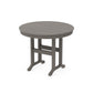 POLYWOOD 36" Round Farmhouse Dining Table — Driftwood