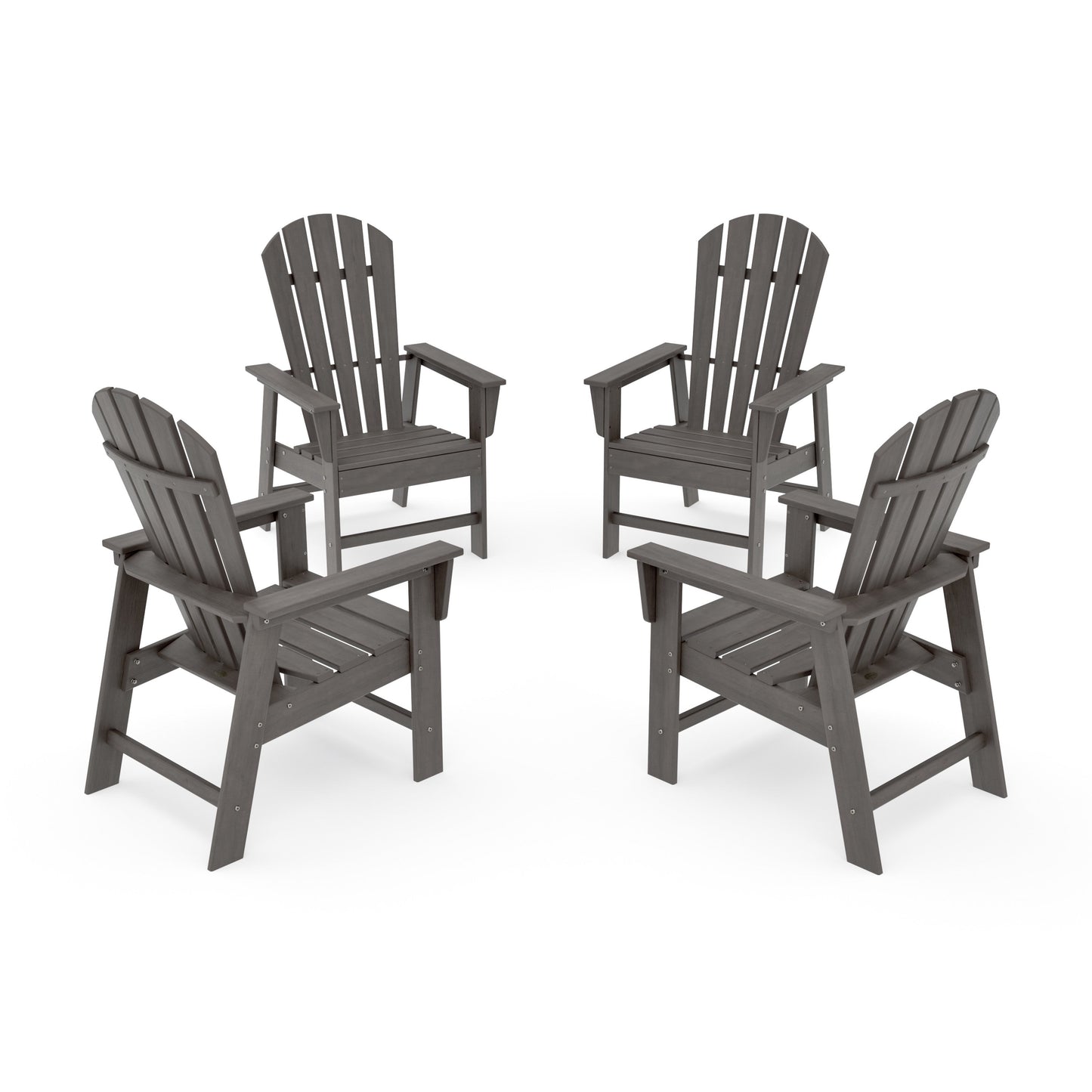 POLYWOOD 4-Piece South Beach Casual Chair Conversation Set — Driftwood