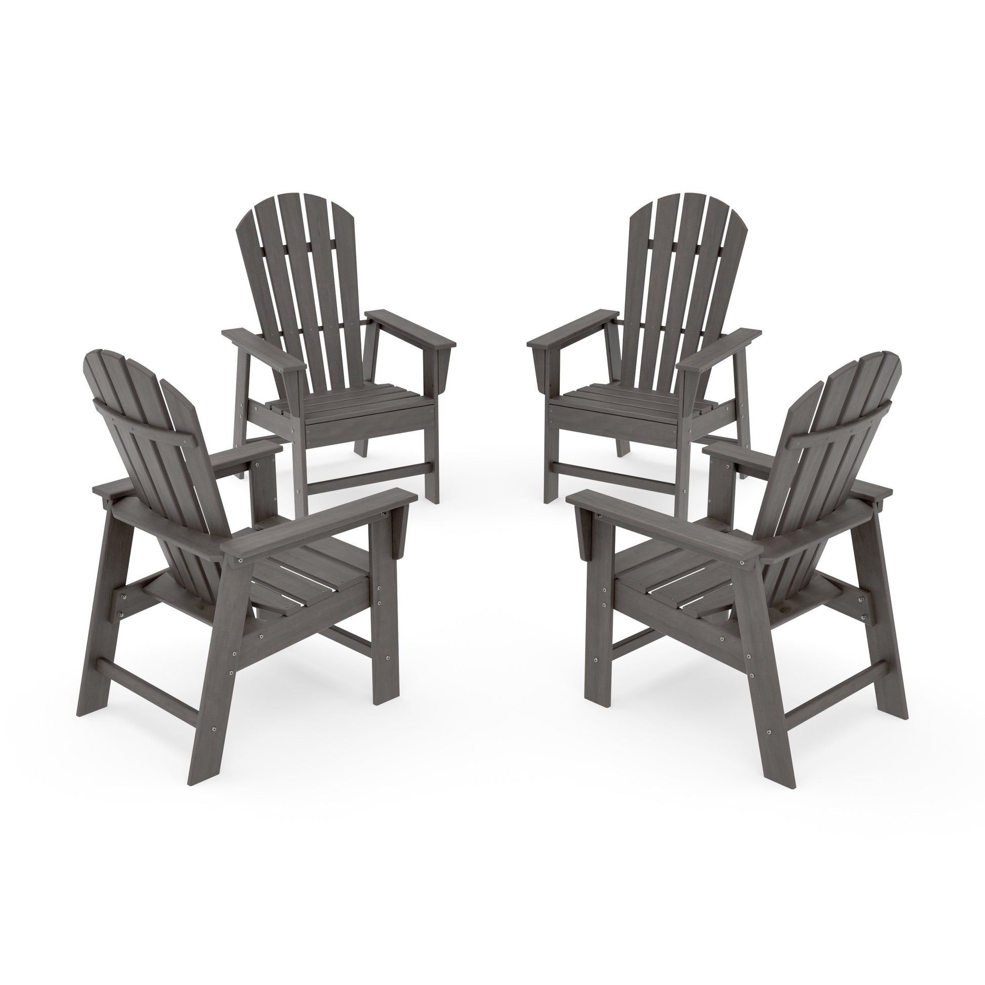 POLYWOOD 4-Piece South Beach Casual Chair Conversation Set — Driftwood