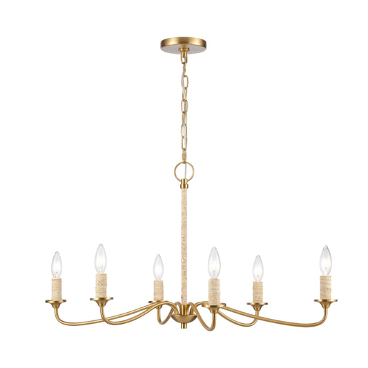 ABACA 32'' WIDE 6-LIGHT CHANDELIER - FREE SHIPPING !!!