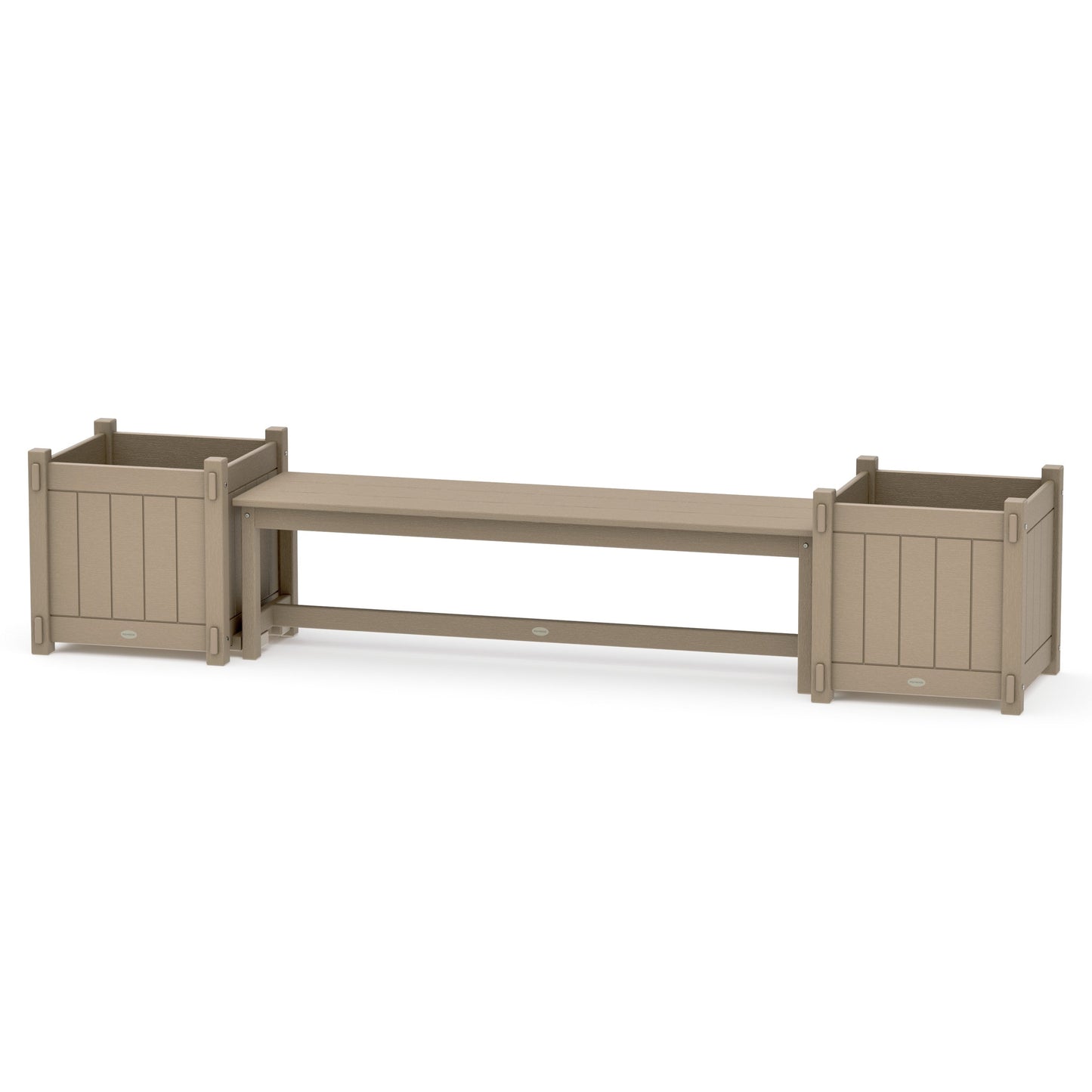 POLYWOOD 60" Vineyard Straight Planter Bench Set - Large — Vintage Sahara