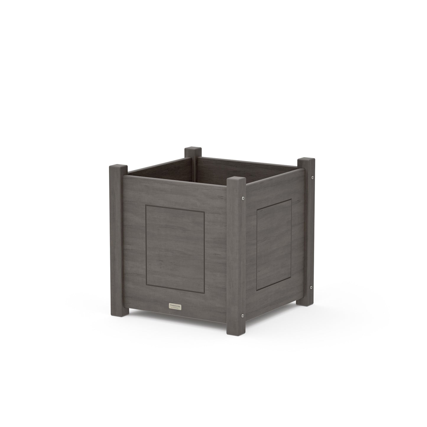 POLYWOOD Country Living Large Square Planter Box — Driftwood