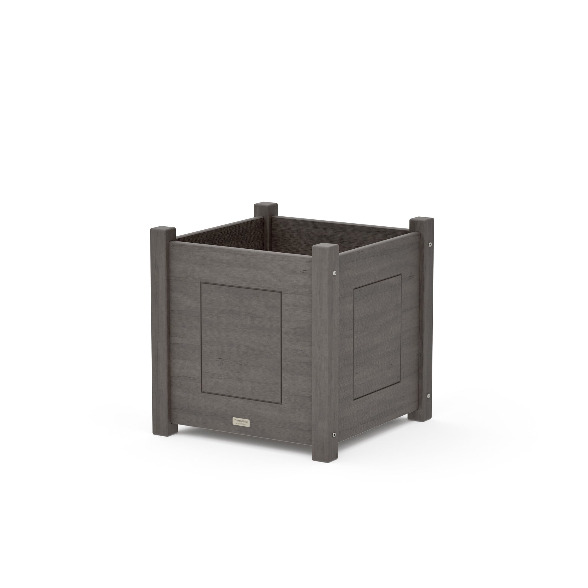 POLYWOOD Country Living Large Square Planter Box — Driftwood