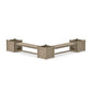 POLYWOOD 60" Country Living L- Shaped Planter Bench Corner Set - Large — Vintage Sahara