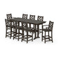 POLYWOOD Chippendale 9-Piece Farmhouse Bar Set with Trestle Legs — Vintage Coffee