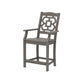 POLYWOOD Chinoiserie Counter Arm Chair — Driftwood