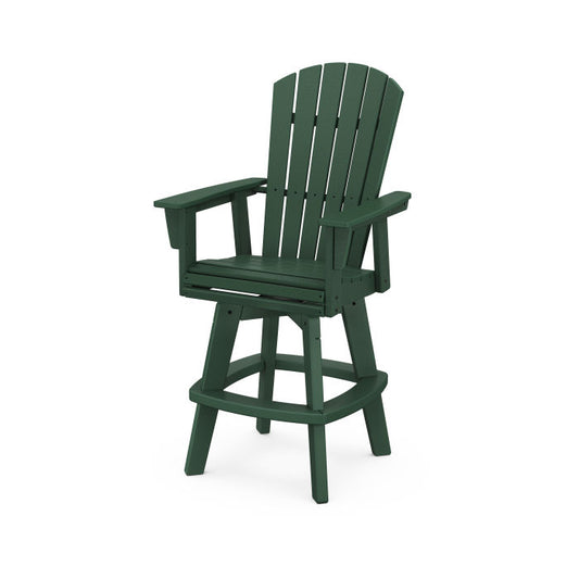 Polywood - Nautical Curveback Adirondack Swivel Bar Chair - FREE SHIPPING