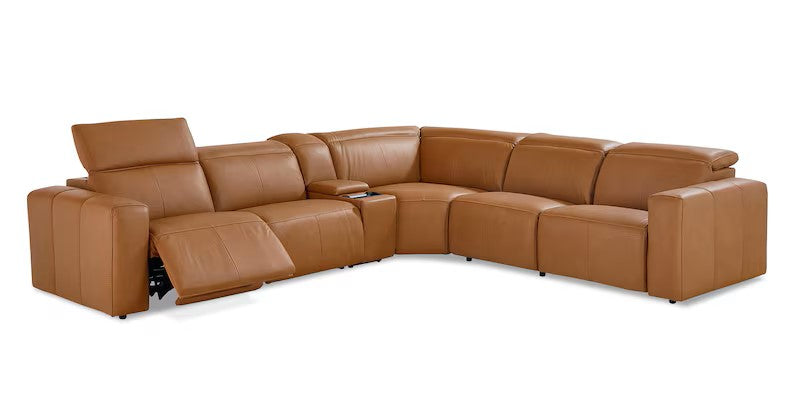 Bassett - Club Level - Airy Leather Power Reclining Sectional