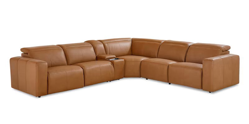 Bassett - Club Level - Airy Leather Power Reclining Sectional