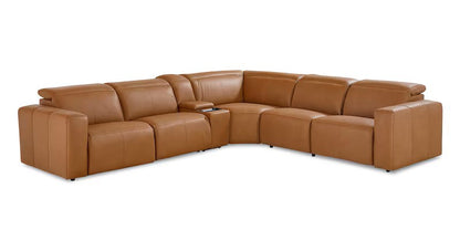 Bassett - Club Level - Airy Leather Power Reclining Sectional