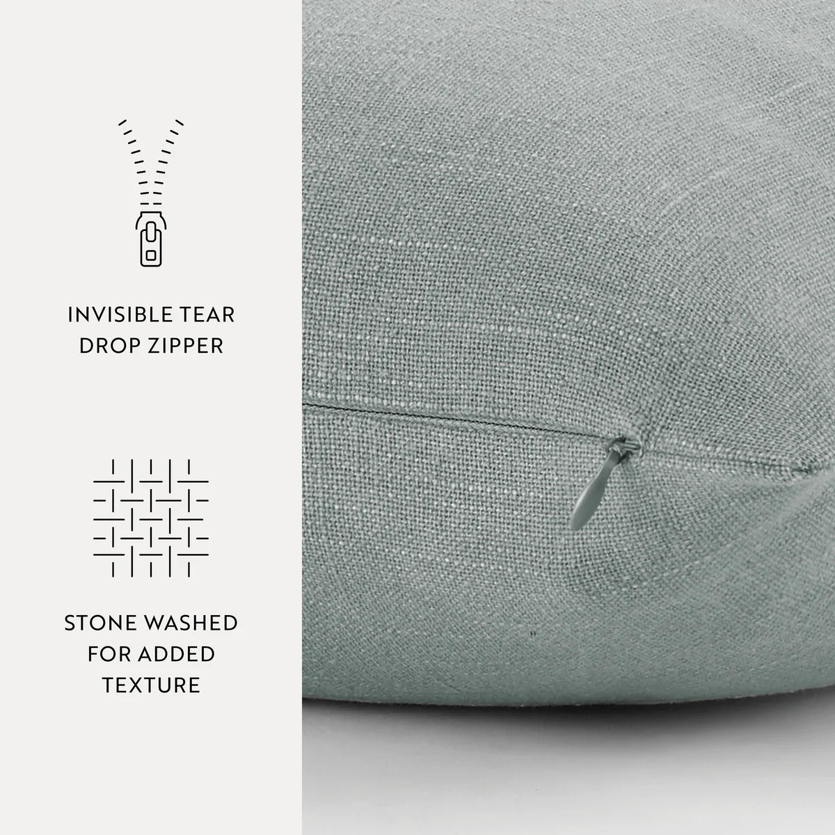Stone Washed & Distressed Cotton Decor Throw Pillow Cover