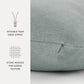 Stone Washed & Distressed Cotton Decor Throw Pillow Cover