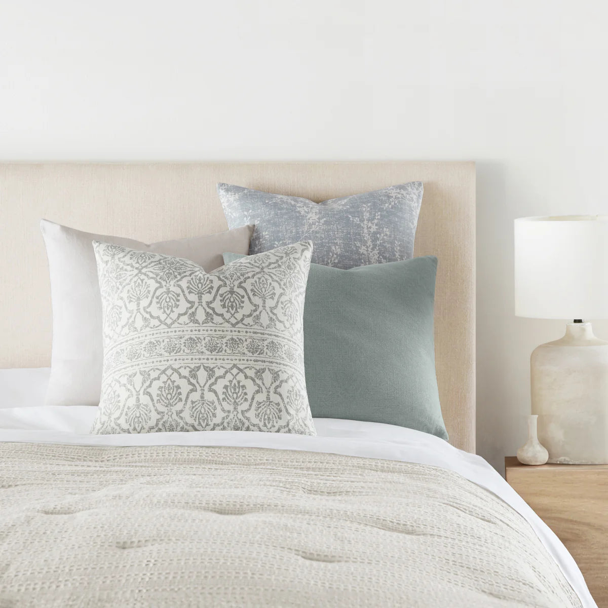 Stone Washed & Distressed Cotton Decor Throw Pillow Cover