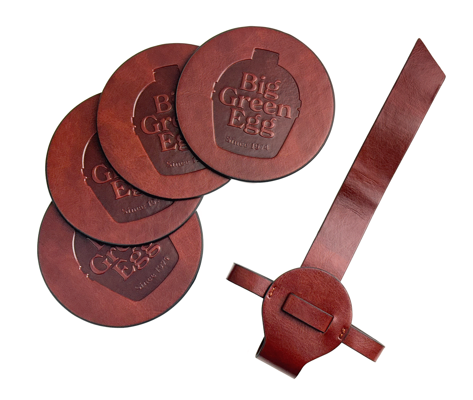 Leather Coasters Egg Silhouette
