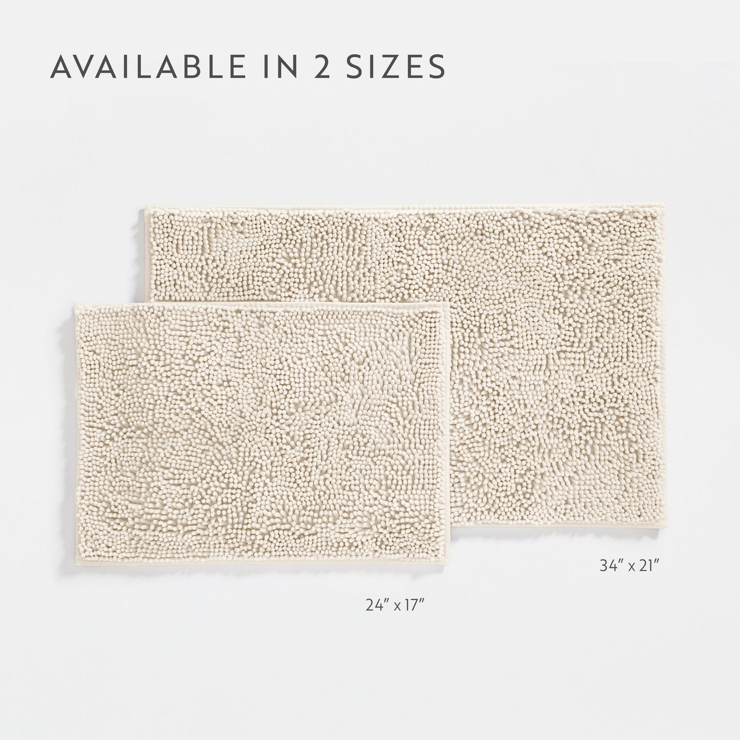 Ultra-Plush Bath Mat, Soft and Absorbent Chenille with Anti-Skid Rubber Backing