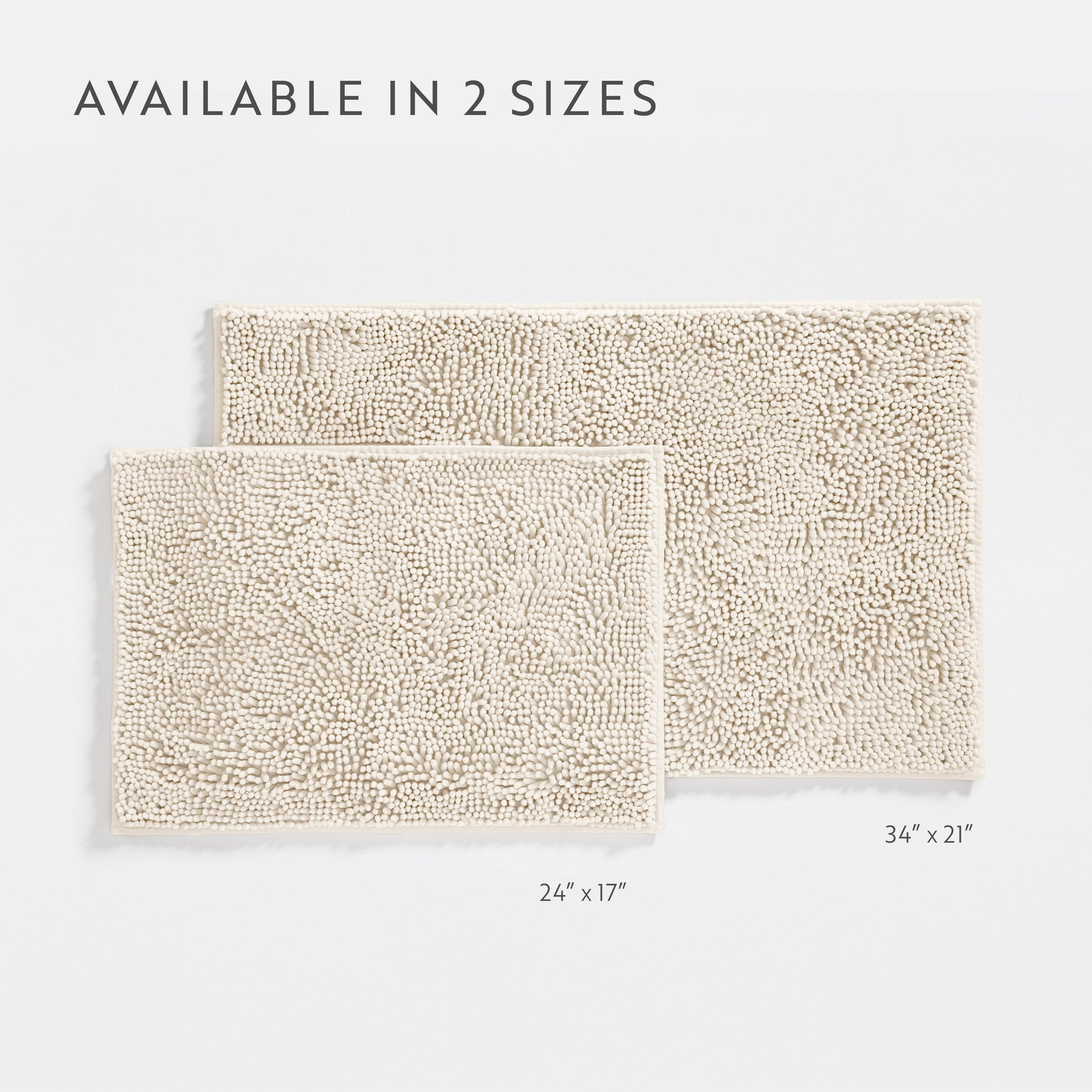 Ultra-Plush Bath Mat, Soft and Absorbent Chenille with Anti-Skid Rubber Backing