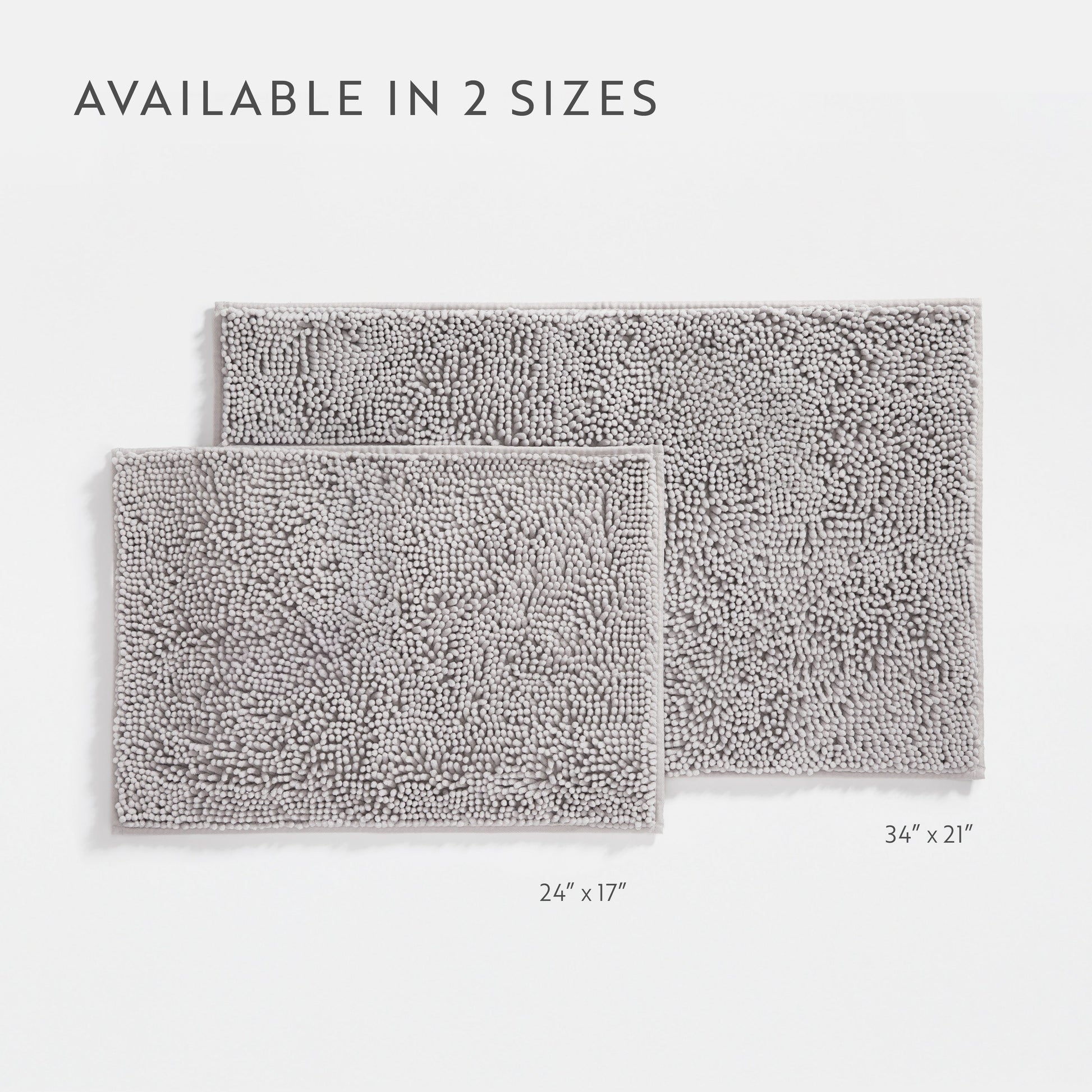 Ultra-Plush Bath Mat, Soft and Absorbent Chenille with Anti-Skid Rubber Backing