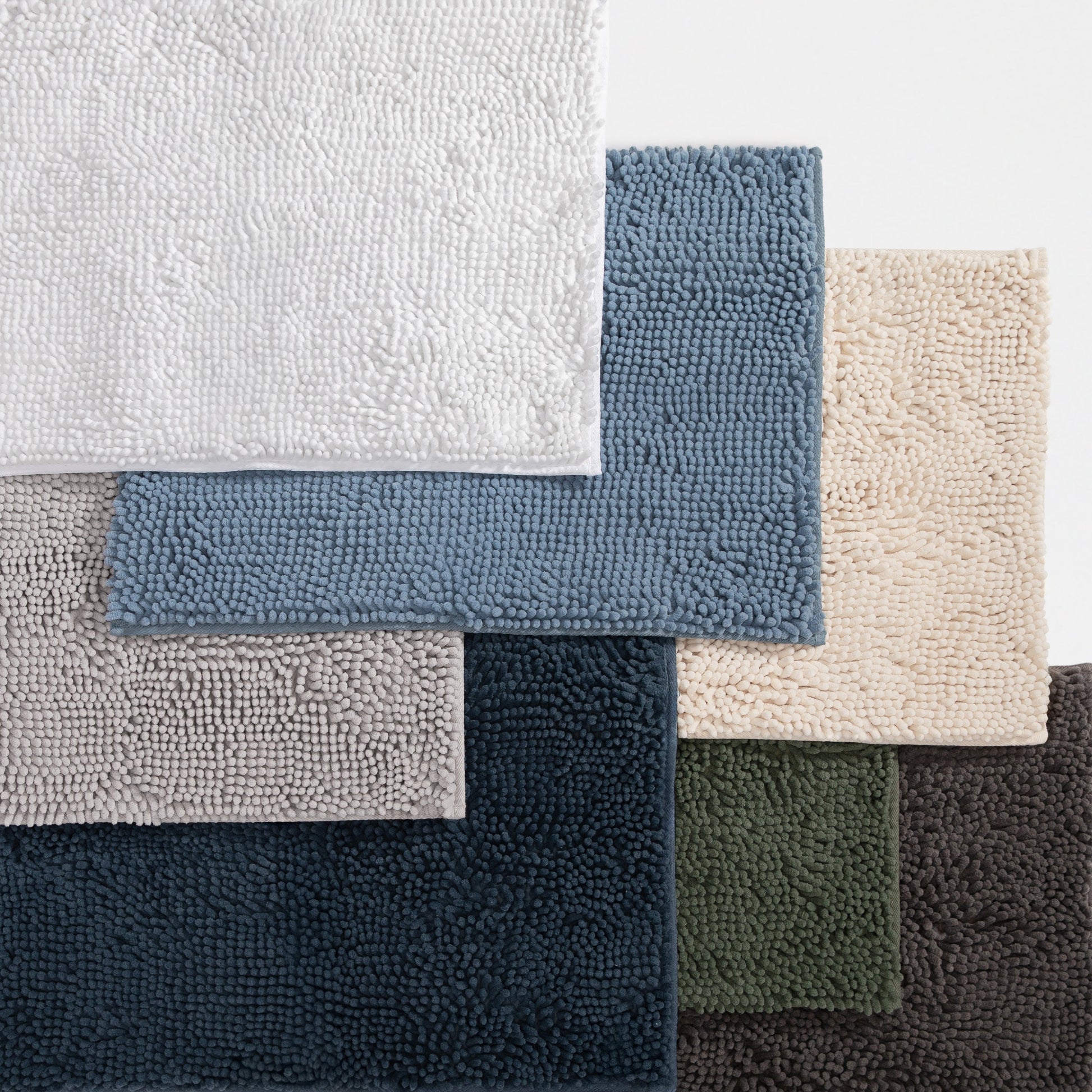 Ultra-Plush Bath Mat, Soft and Absorbent Chenille with Anti-Skid Rubber Backing