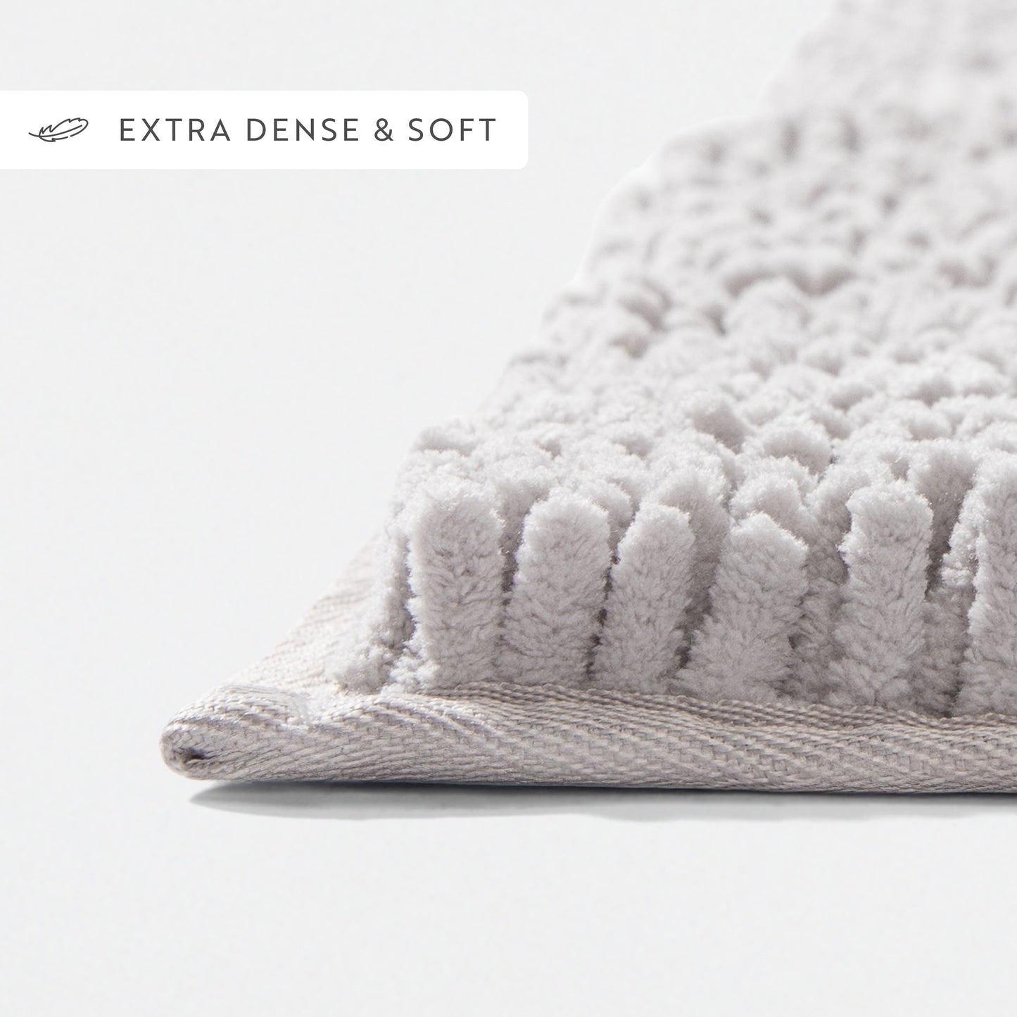 Ultra-Plush Bath Mat, Soft and Absorbent Chenille with Anti-Skid Rubber Backing
