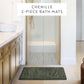 Ultra-Plush Bath Mat, Soft and Absorbent Chenille with Anti-Skid Rubber Backing
