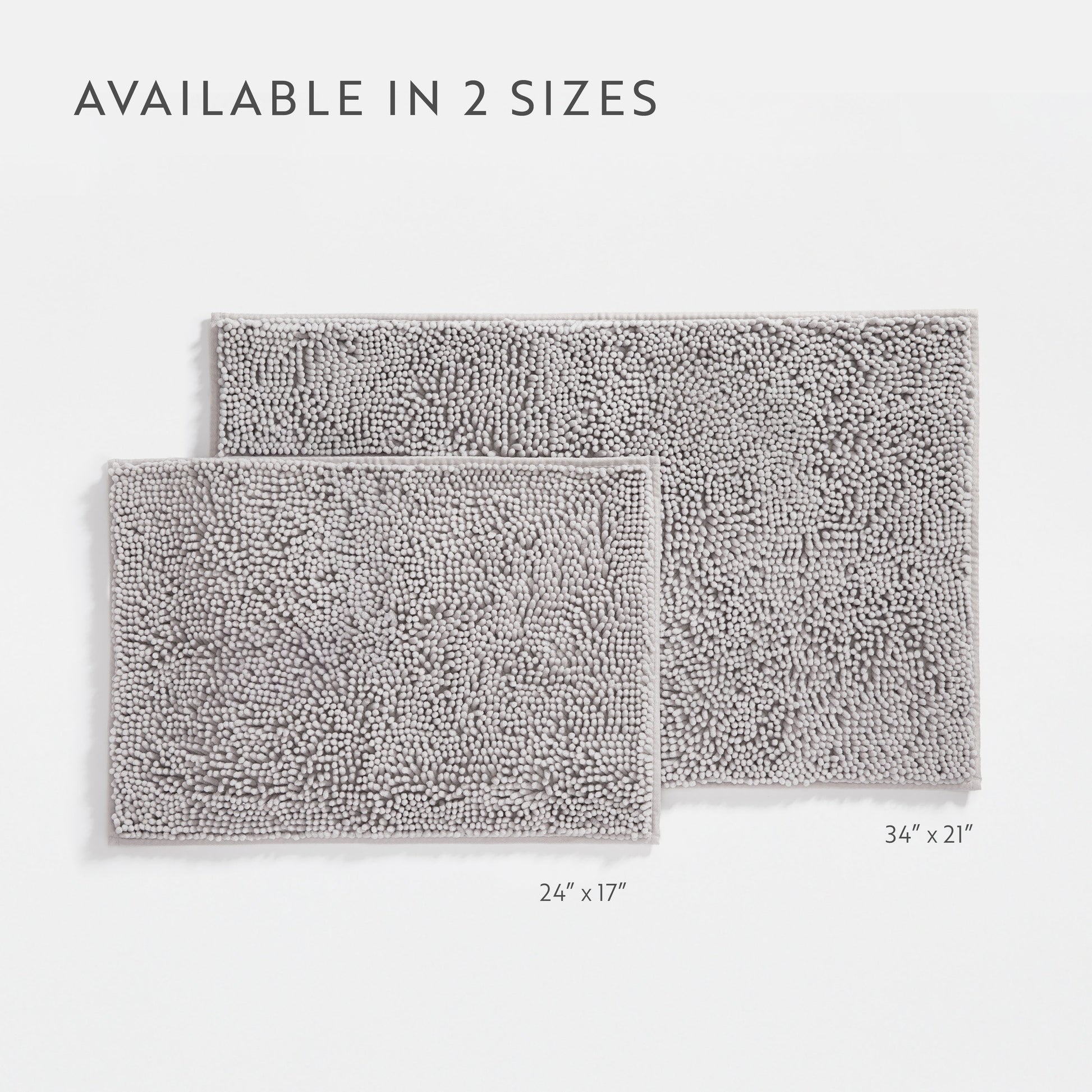Ultra-Plush Bath Mat, Soft and Absorbent Chenille with Anti-Skid Rubber Backing