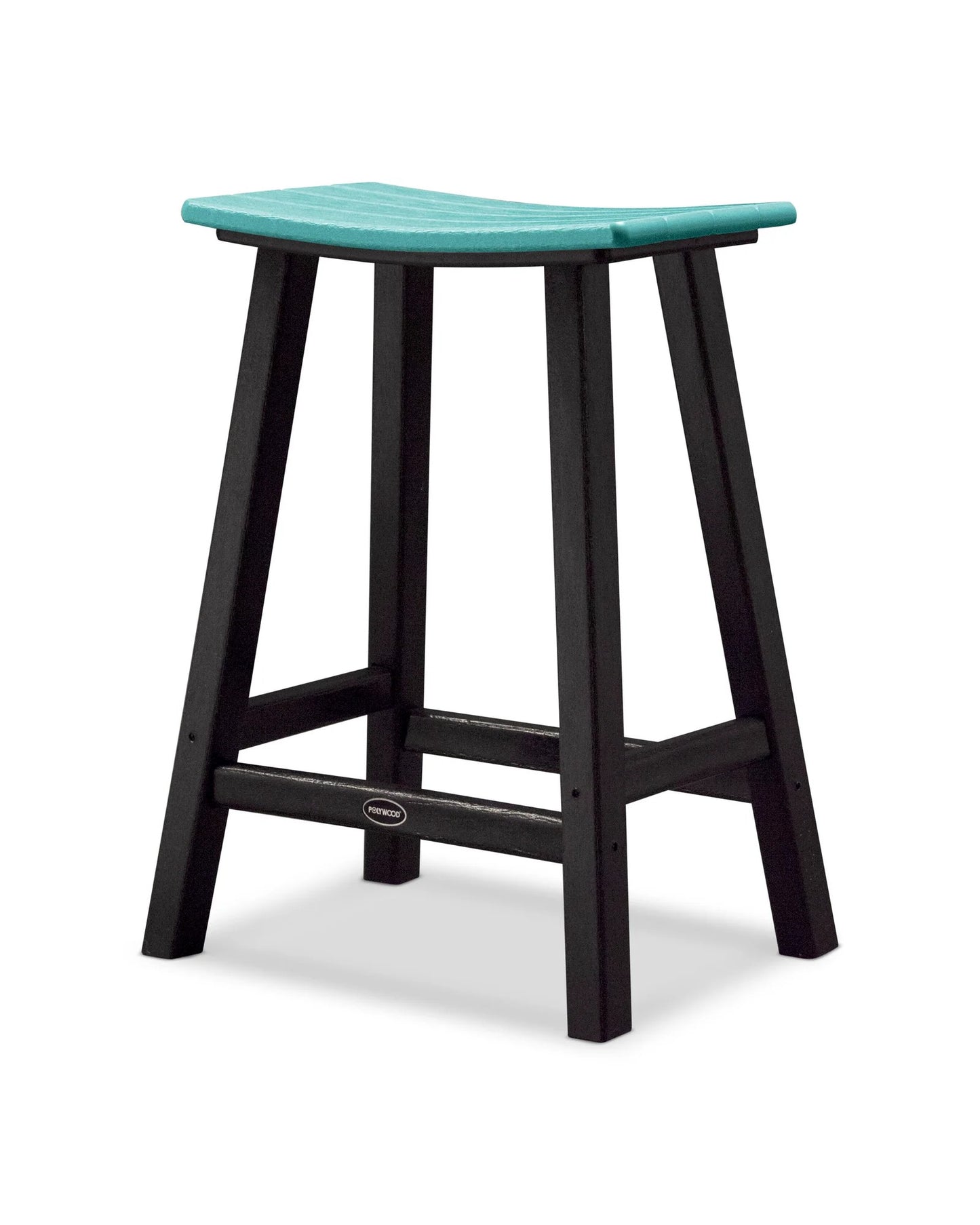 Polywood - Contempo 24" Saddle Counter Stool - FREE SHIPPING